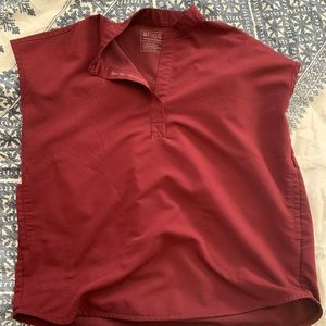 Figs burgundy top- size xs